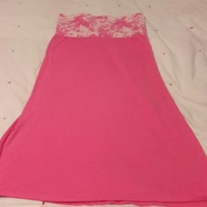 Girl's Pink Long Casual Skirt